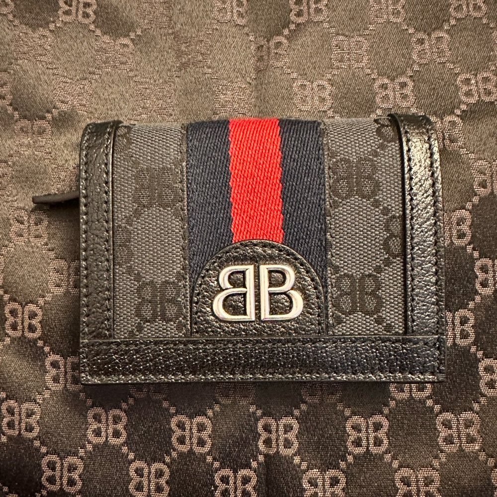 NEW GUCCI x BALENCIAGA - Hacker Wallet - Black/Grey
